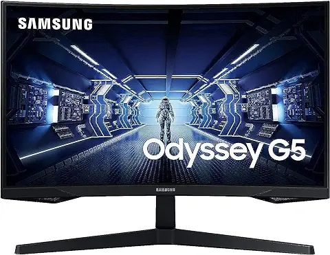 Samsung 32-Inch Odyssey G5 Gaming Monitor with 1000R Curved Screen, VGA