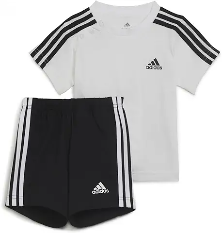 adidas I 3S SPORT SET WHITE/BLACK NOT SPORTS SPECIFIC YOUTH/BABY JOGGER H65817 for Unisex white size 3-6M- Fitted